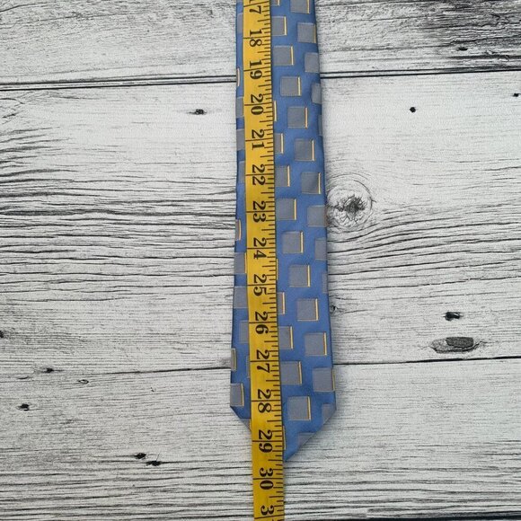 Eton Square Print Silk Slim Tie - Picture 7 of 7